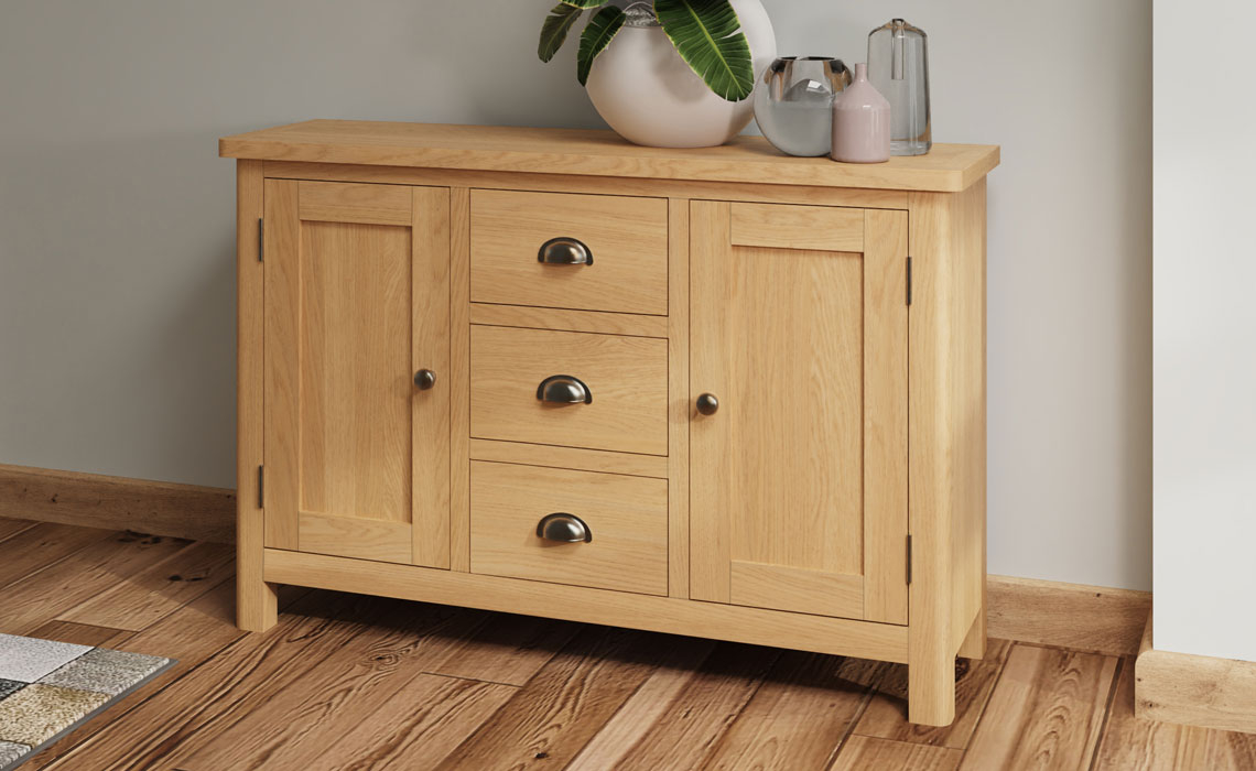 Woodbridge Oak 2 Door 3 Drawer Sideboard