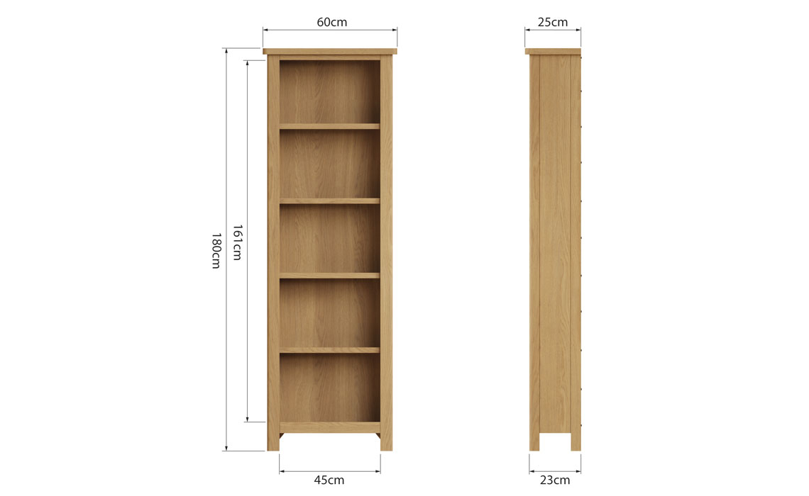 Woodbridge Oak Large Bookcase