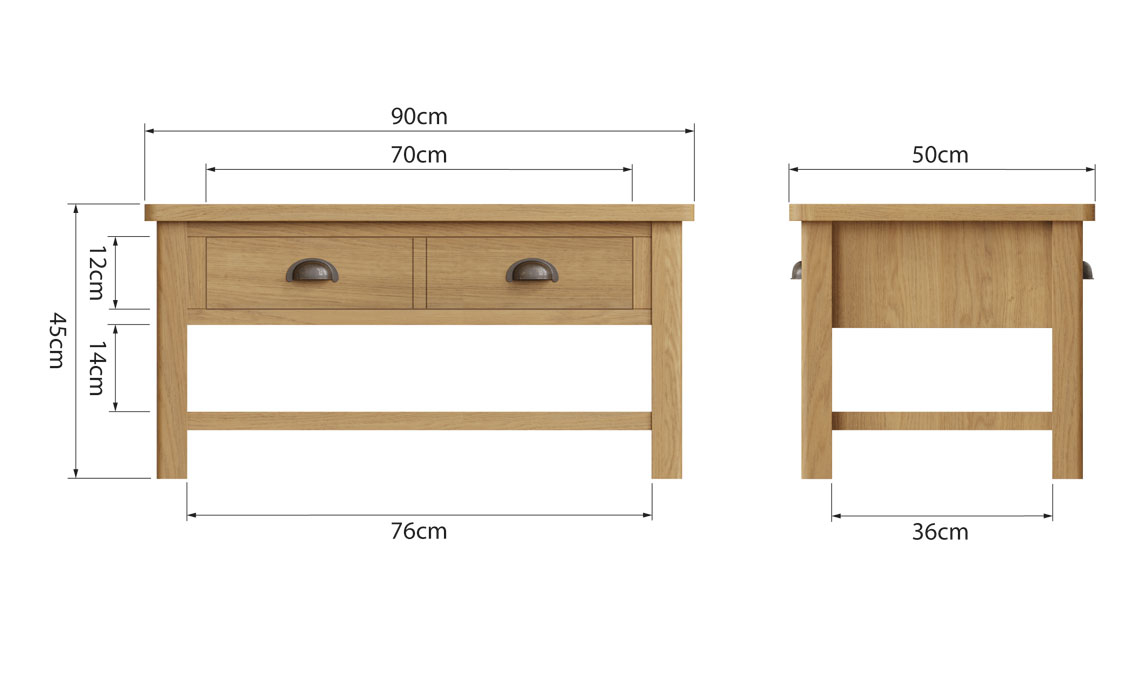 Woodbridge Oak Large Coffee Table With Drawers