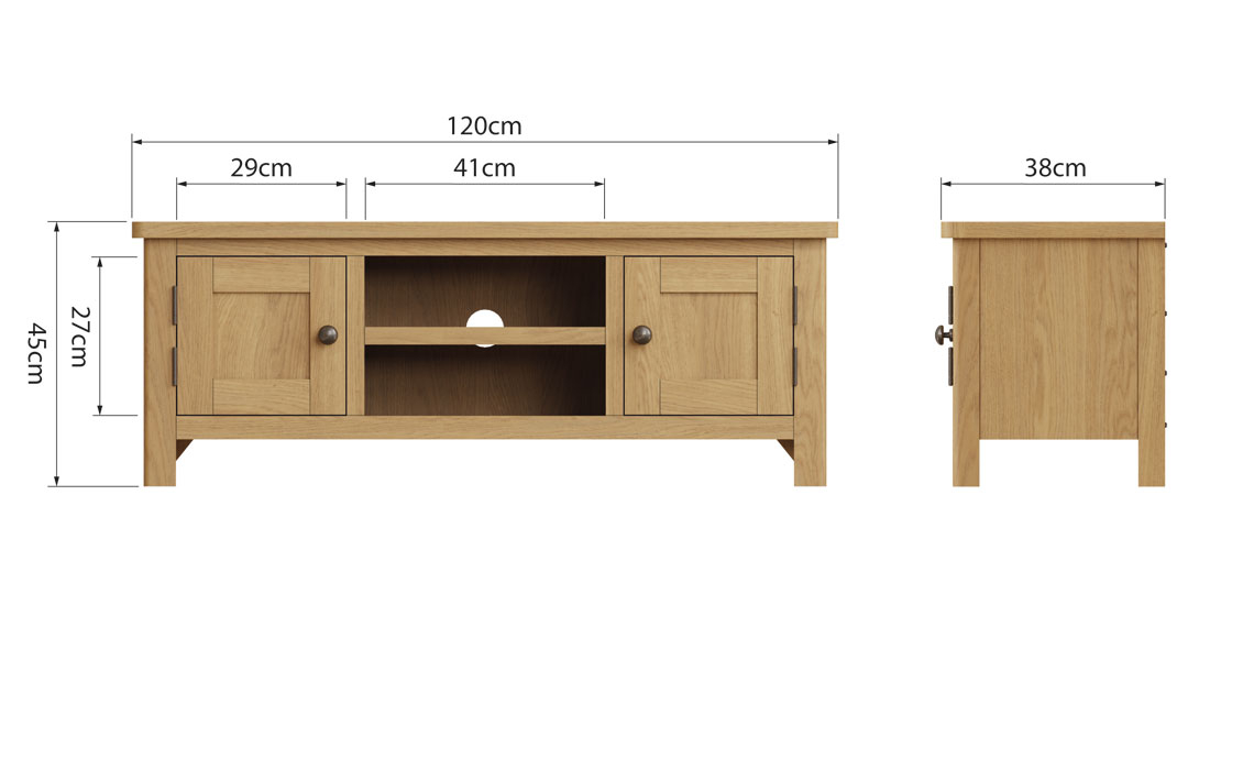 Woodbridge Oak Large TV Unit