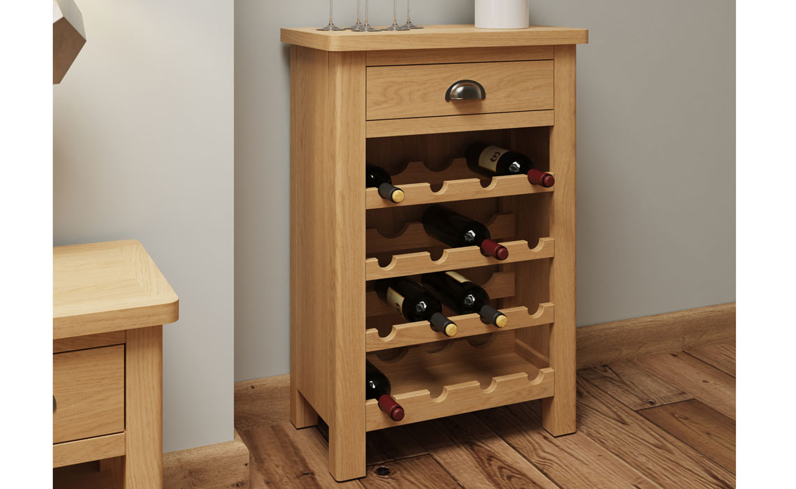 Woodbridge Oak Wine Cabinet
