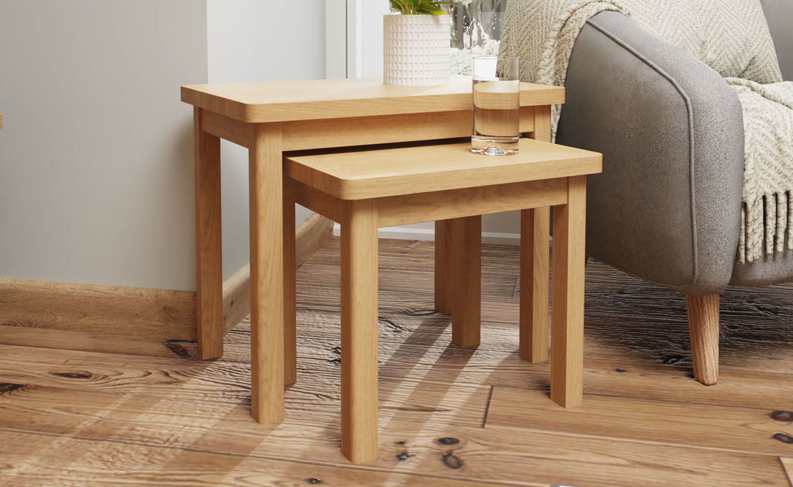 Woodbridge Oak Nest of 2 Tables