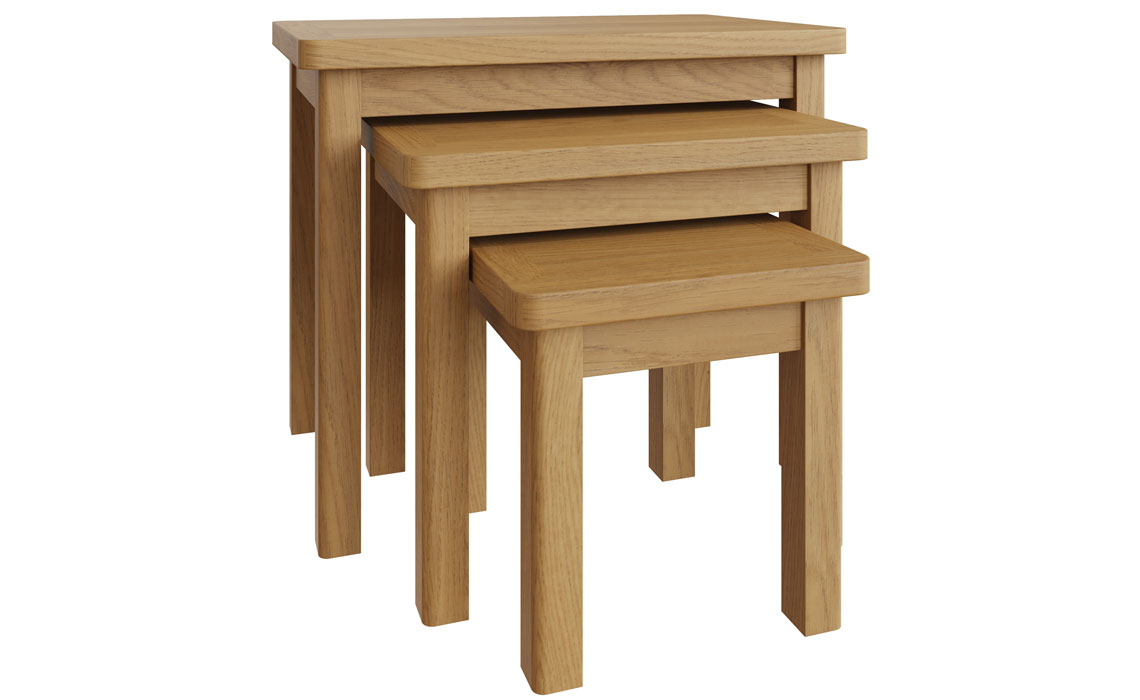 Woodbridge Oak Nest of 3 Tables