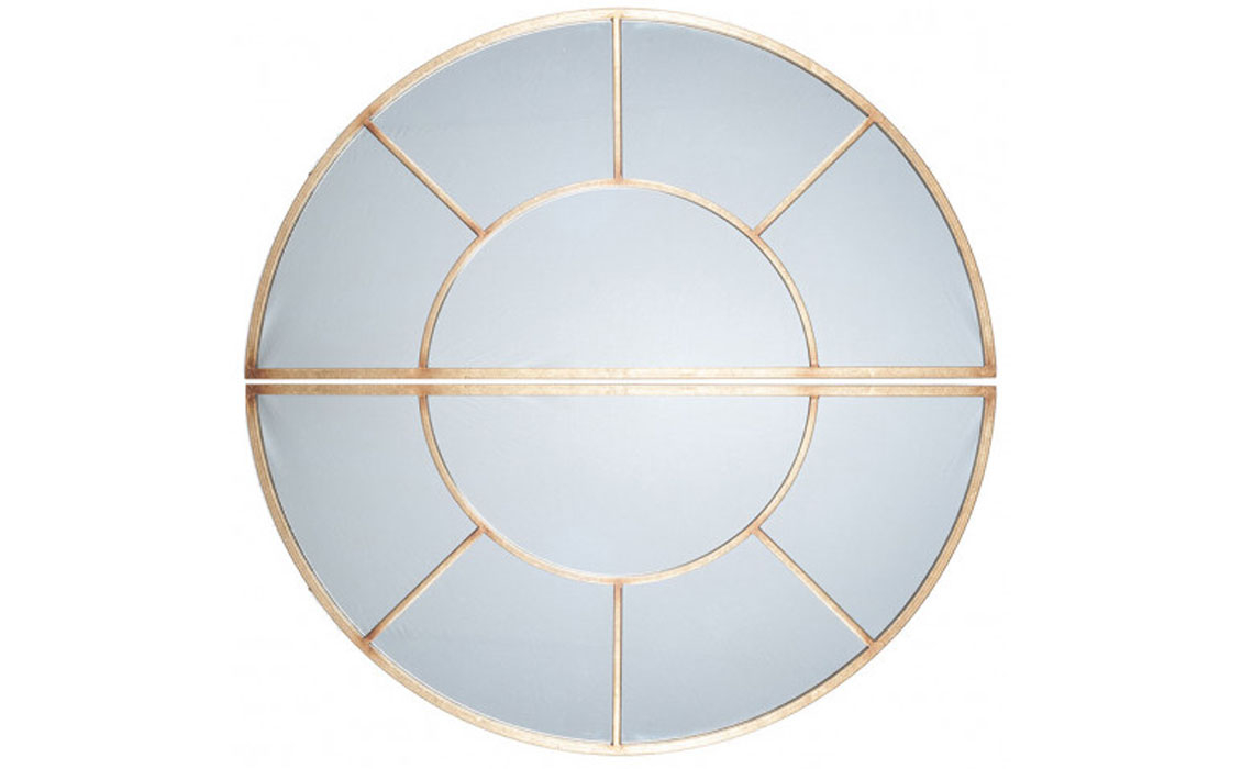 Antique Gold Metal Wall Mirror (2 Pieces)