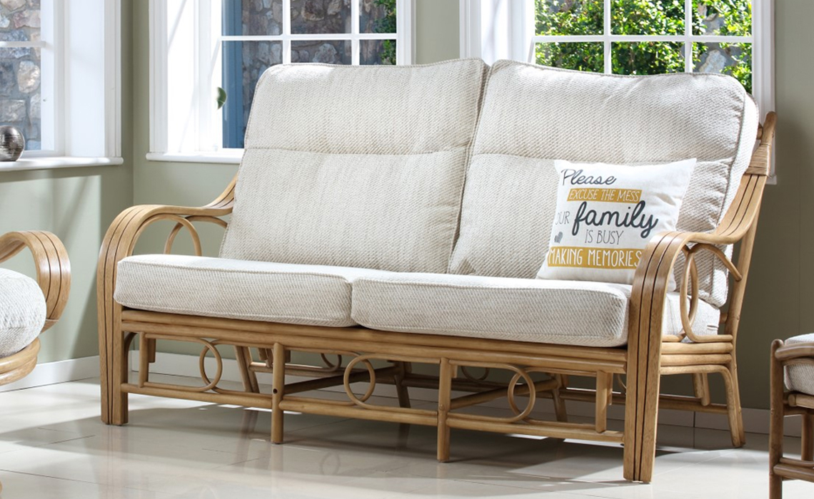 Malon 3 Seater Sofa in Light Oak