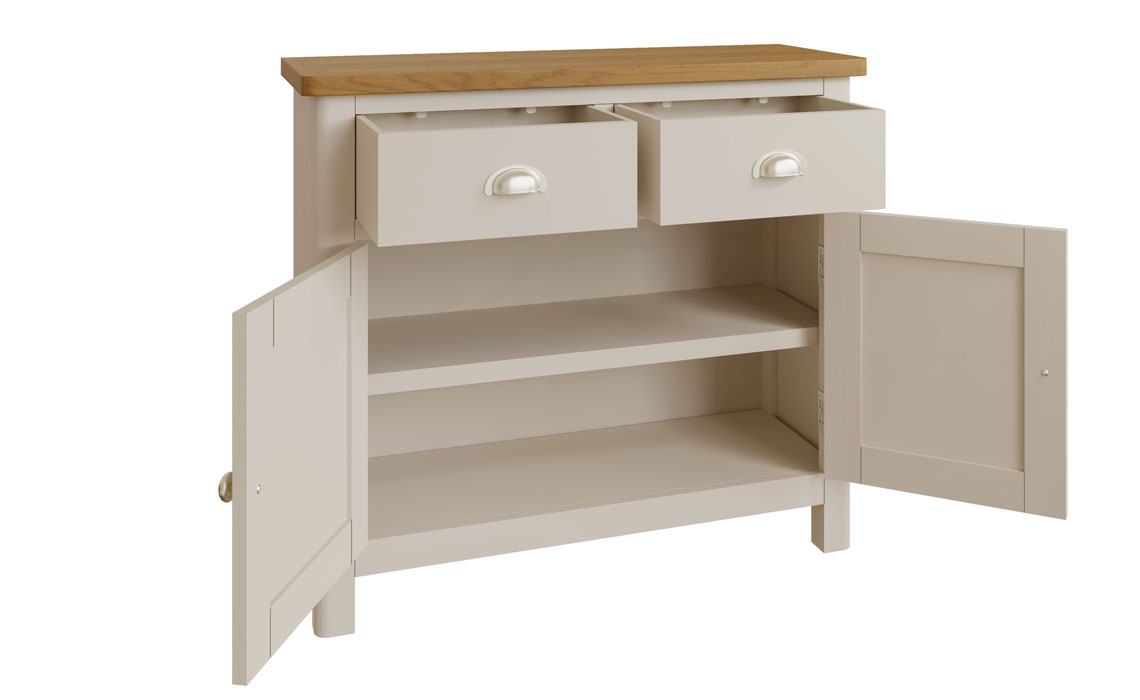 Woodbridge Truffle Grey Painted 2 Door 2 Drawer Sideboard