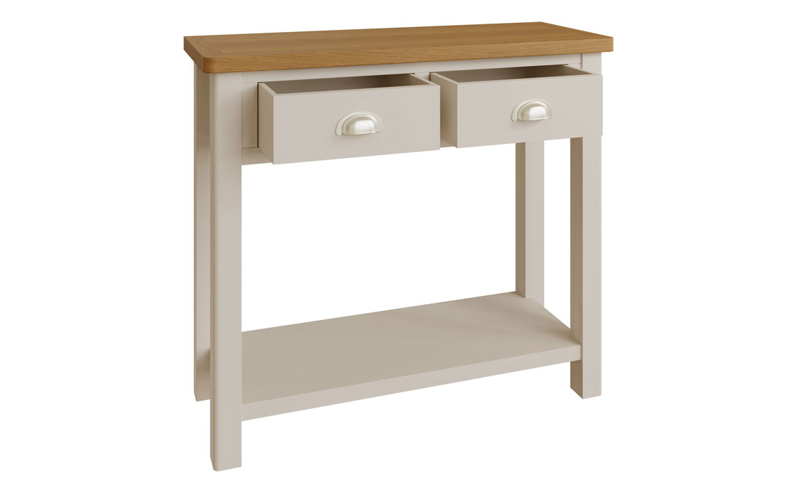 Woodbridge Truffle Grey Painted 2 Drawer Console Table