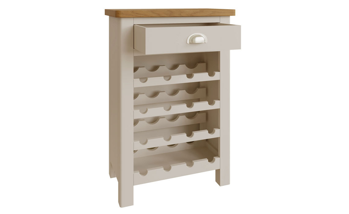 Woodbridge Truffle Grey Painted Wine Cabinet