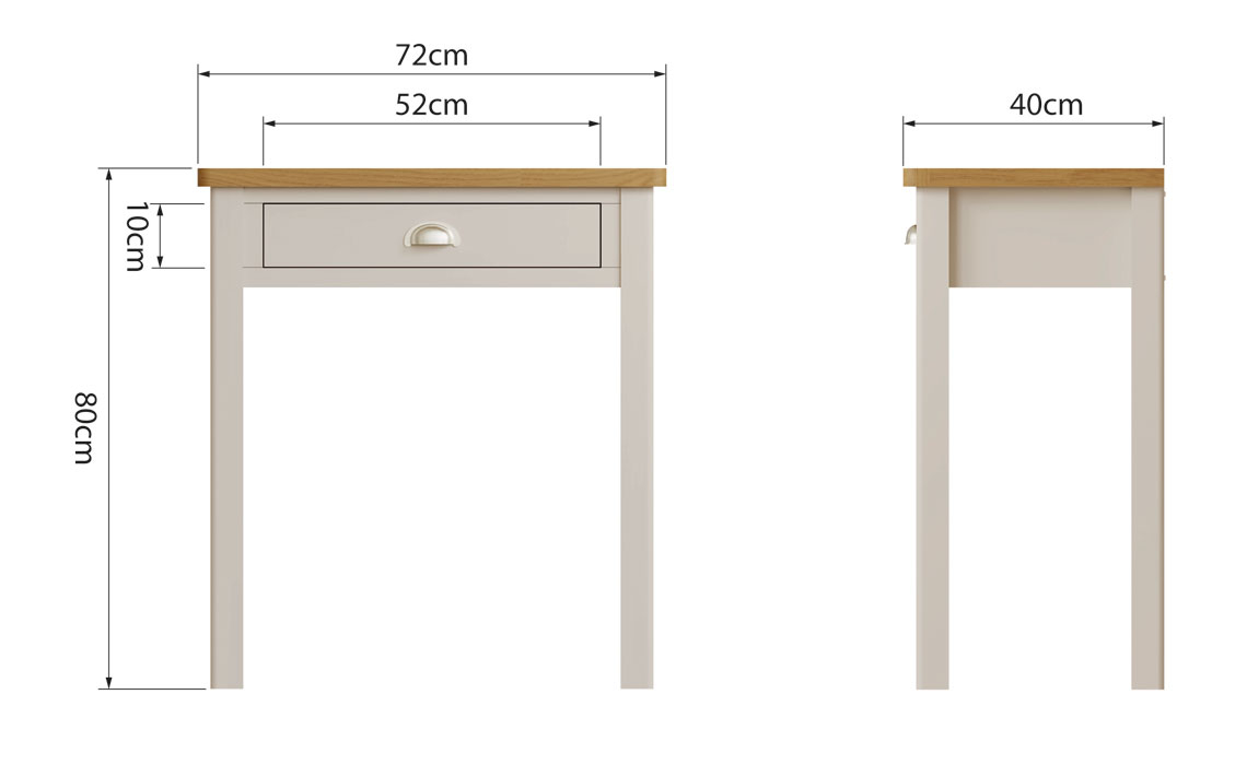 Woodbridge Truffle Grey Painted Dressing Table