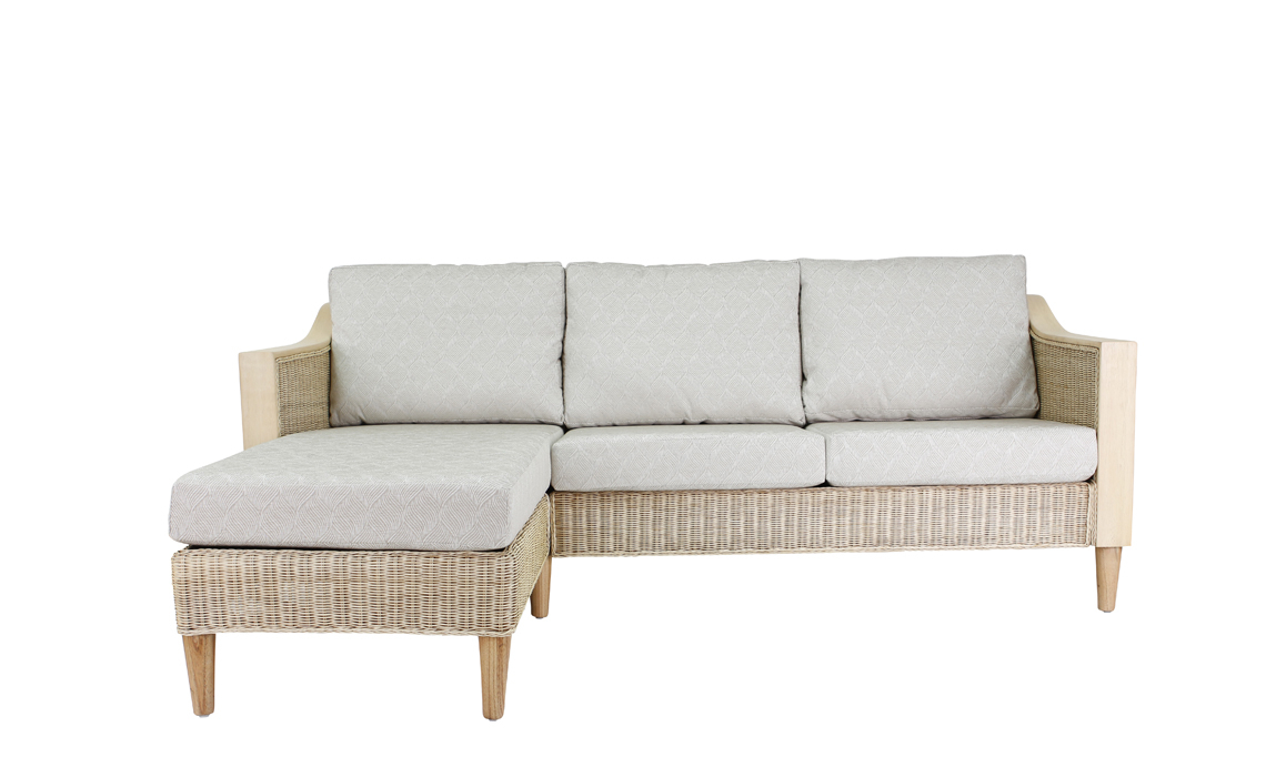 Elgin Large Chaise Sofa in Light Natural Wash (Right Seated)