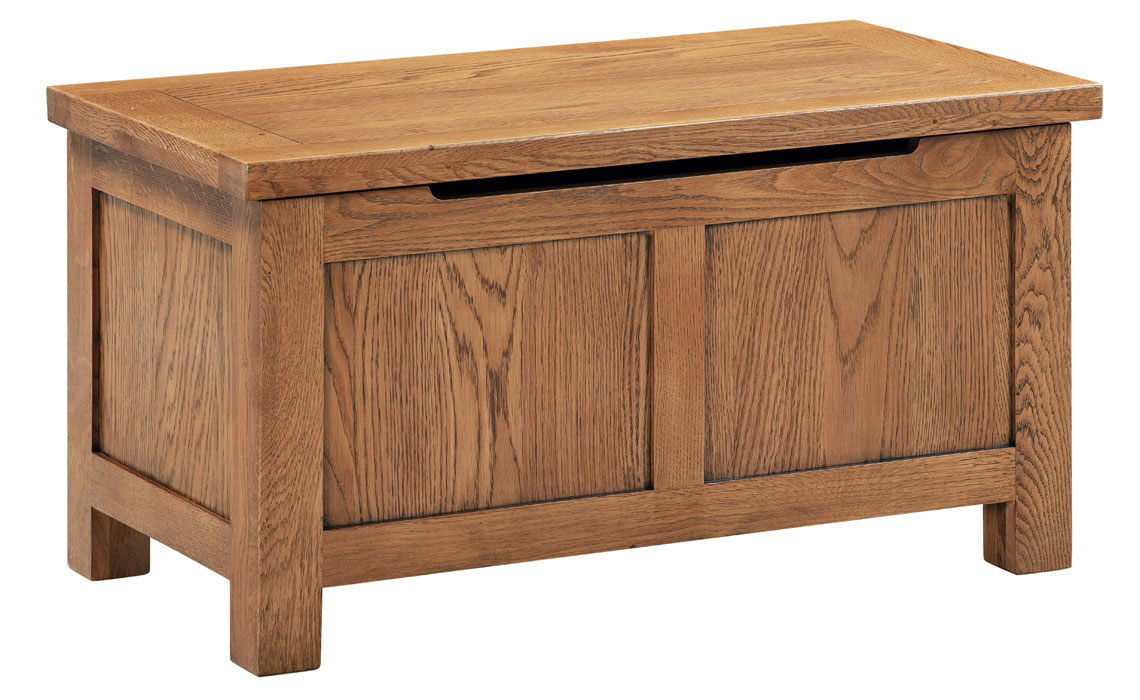 Lavenham Rustic Oak Blanket Box