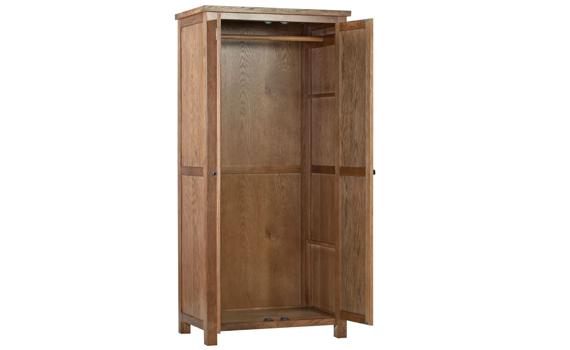 Lavenham Rustic Oak Full Hanging Double Wardrobe