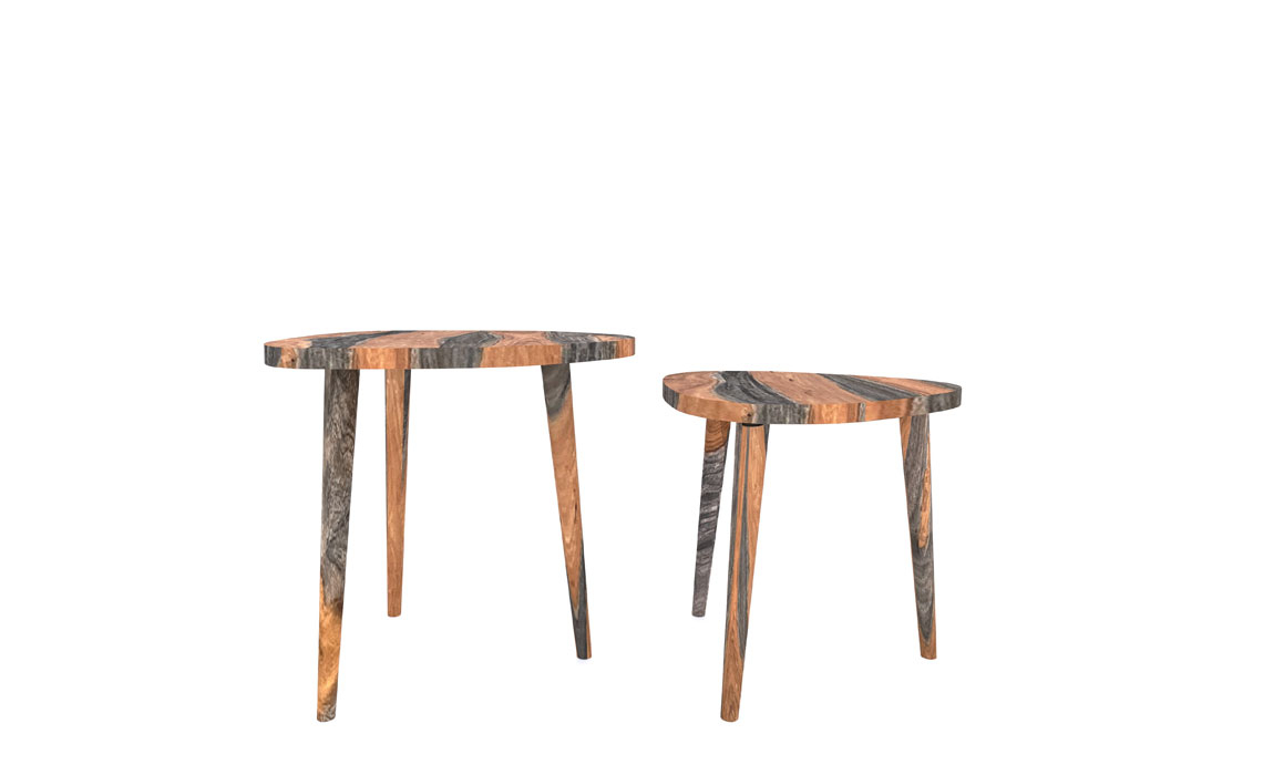 Goa Solid Sheesham Nest Of 2 Tables