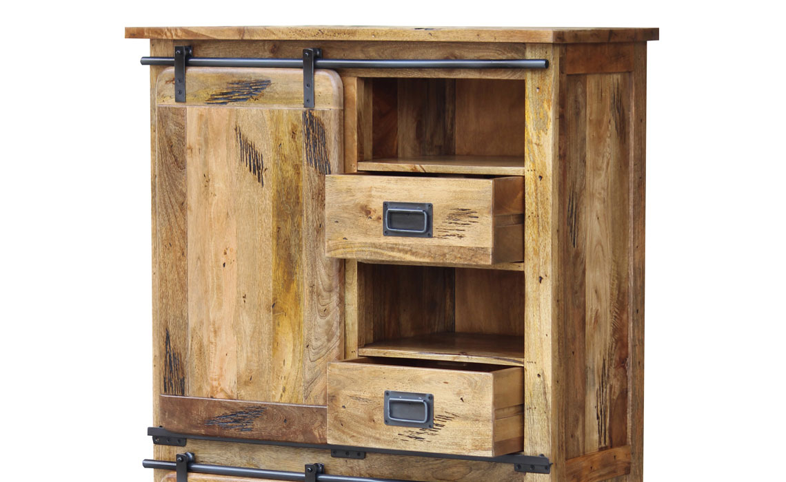 Raipur Solid Mango Display & Storage Cabinet