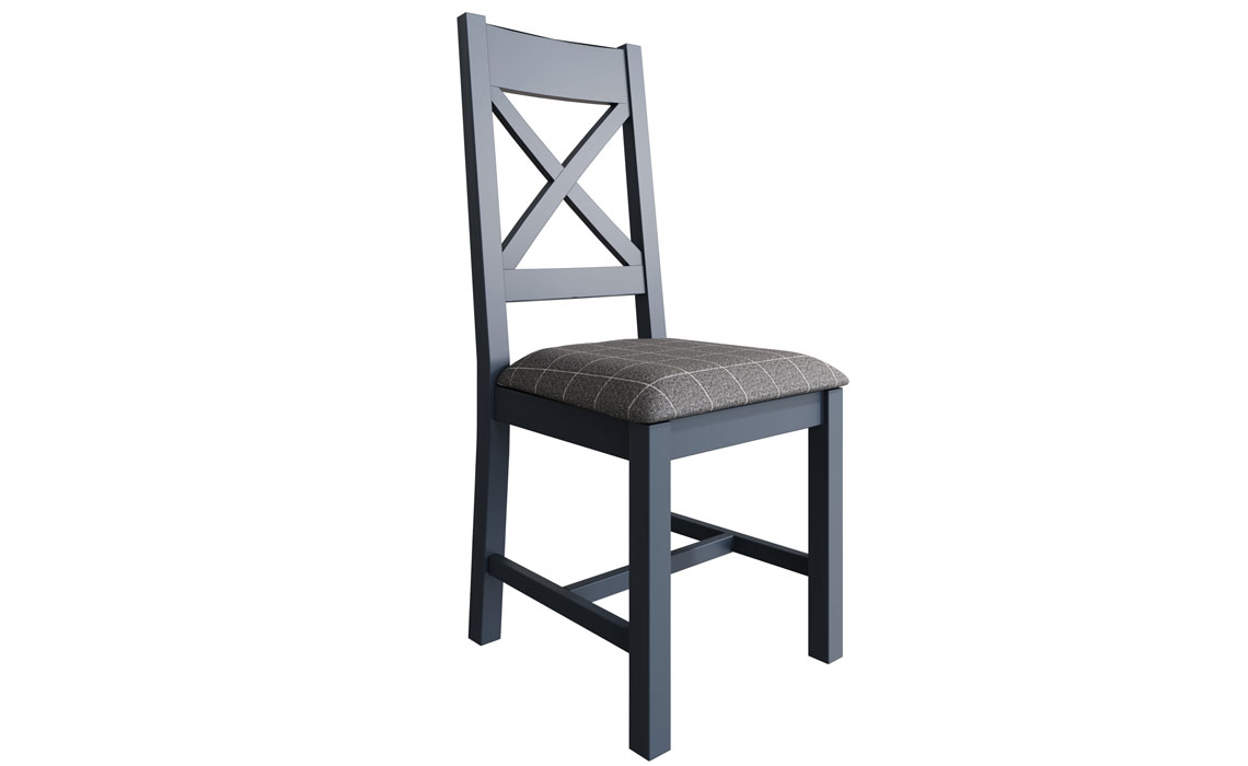 Ambassador Blue Cross Back Dining Chair - 2 Pad Colours
