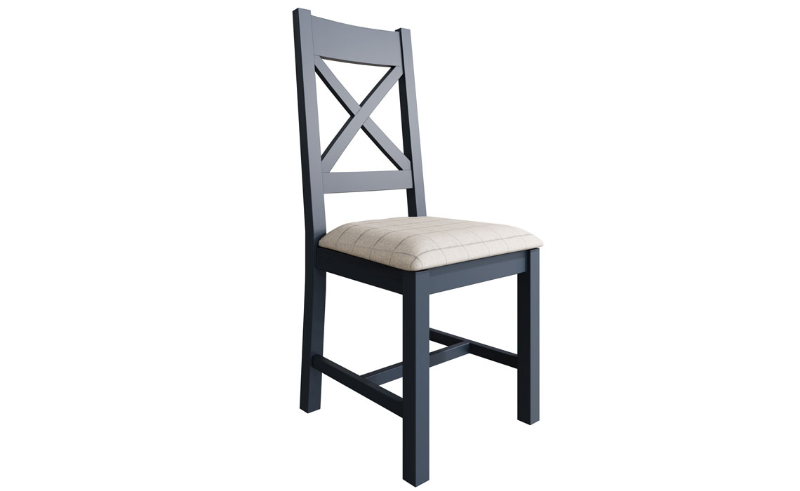 Ambassador Blue Cross Back Dining Chair - 2 Pad Colours