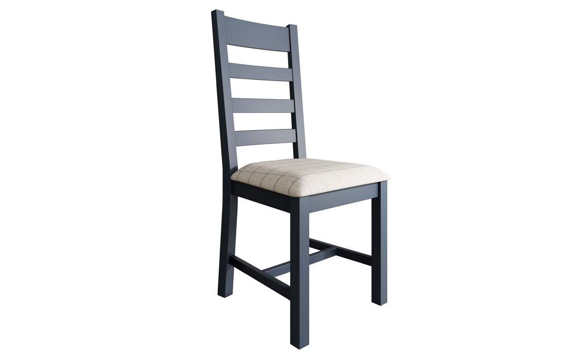 Ambassador Blue Slatted Back Dining Chair - 2 Pad Colours