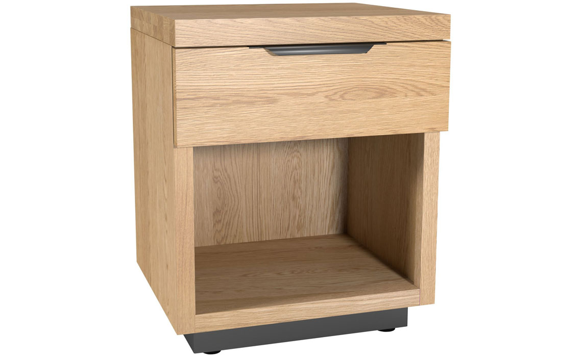 Native Oak 1 Drawer Bedside