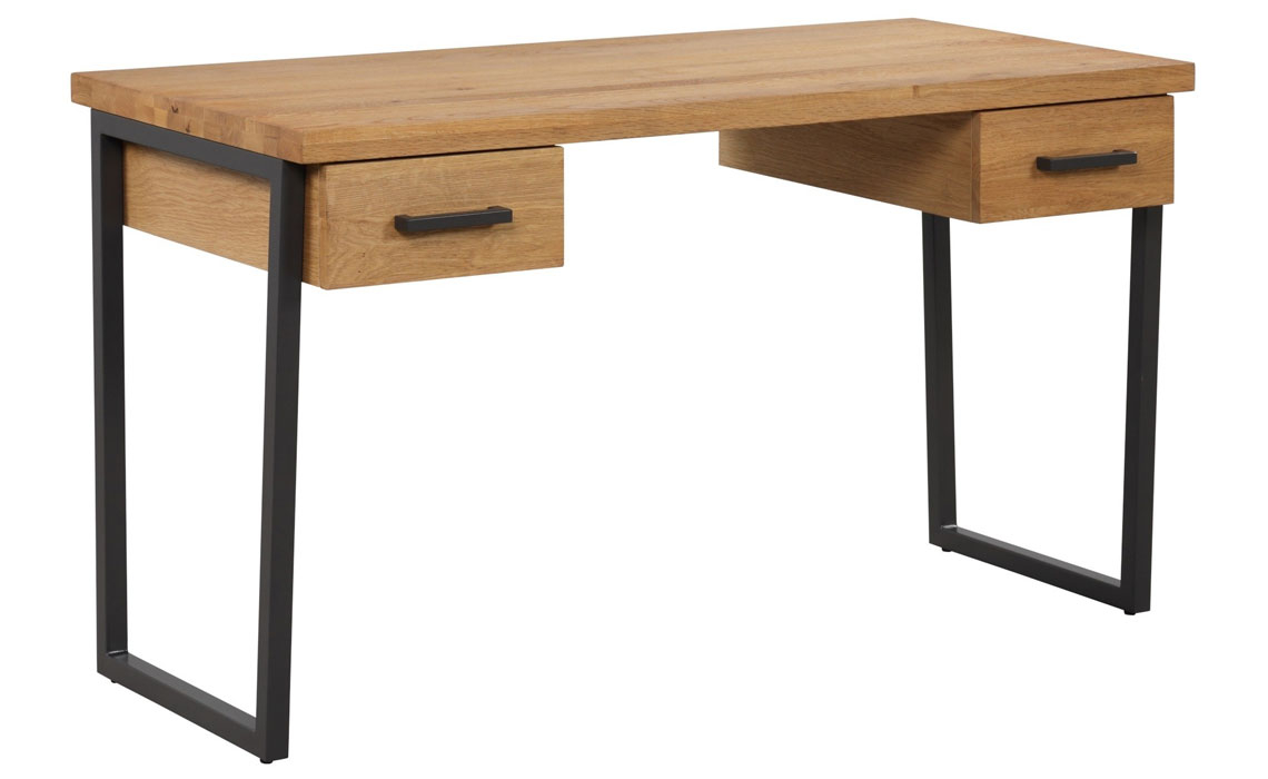 Native Oak Drawered Office Desk