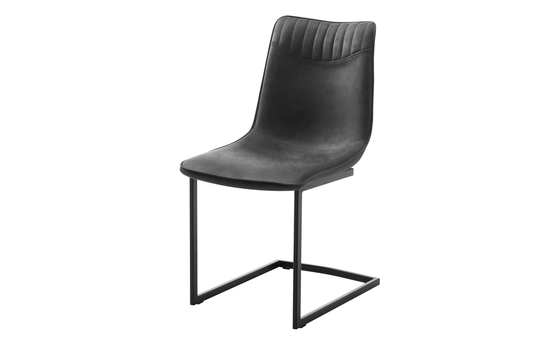 Ricco Dining Chair - Antique Grey PU Leather