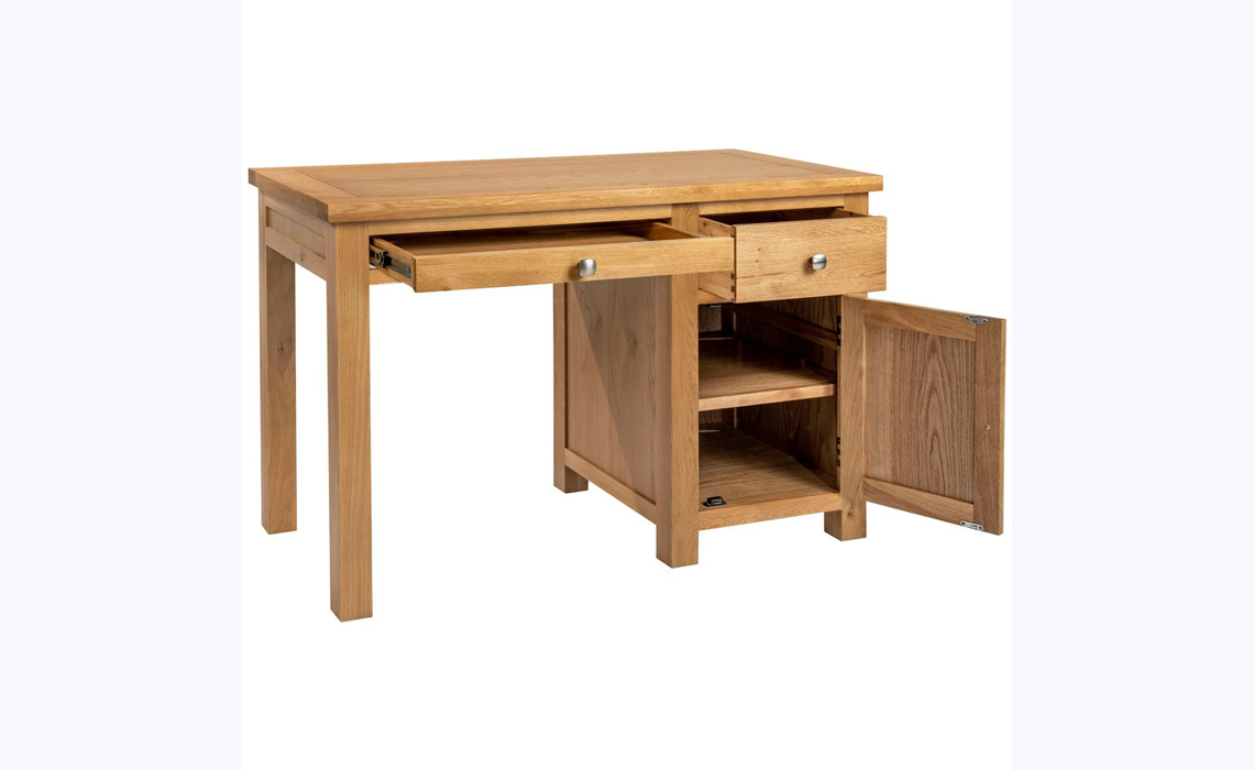 Lavenham Oak Single Pedestal Office Desk