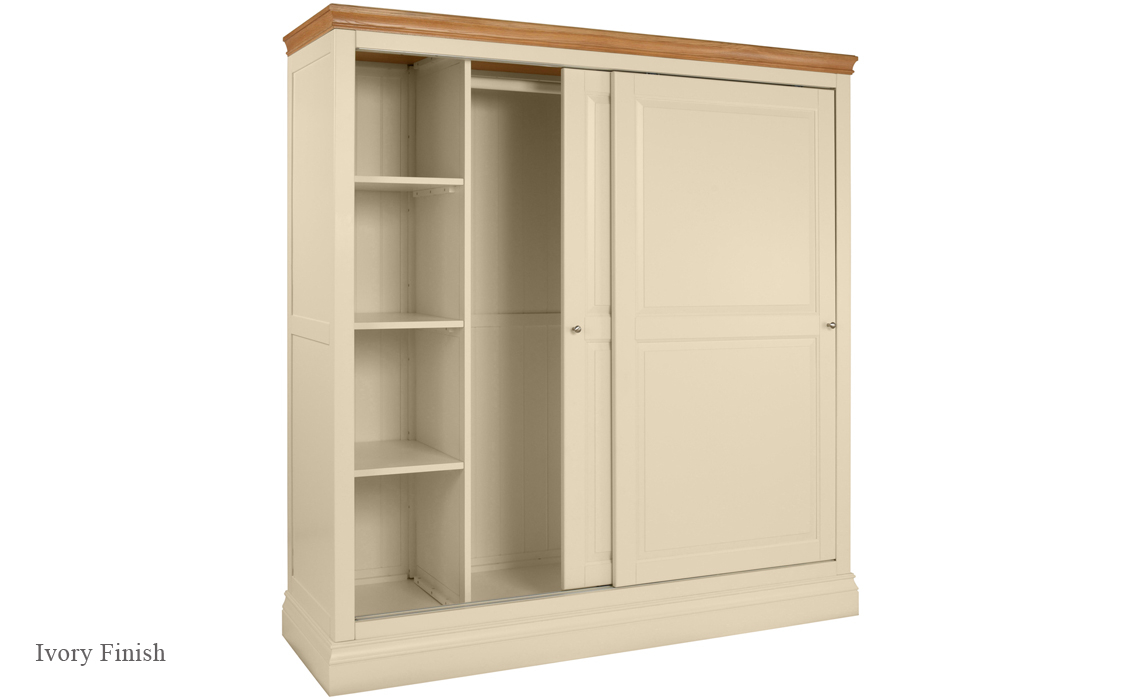 Barden Painted Sliding Double Wardrobe 