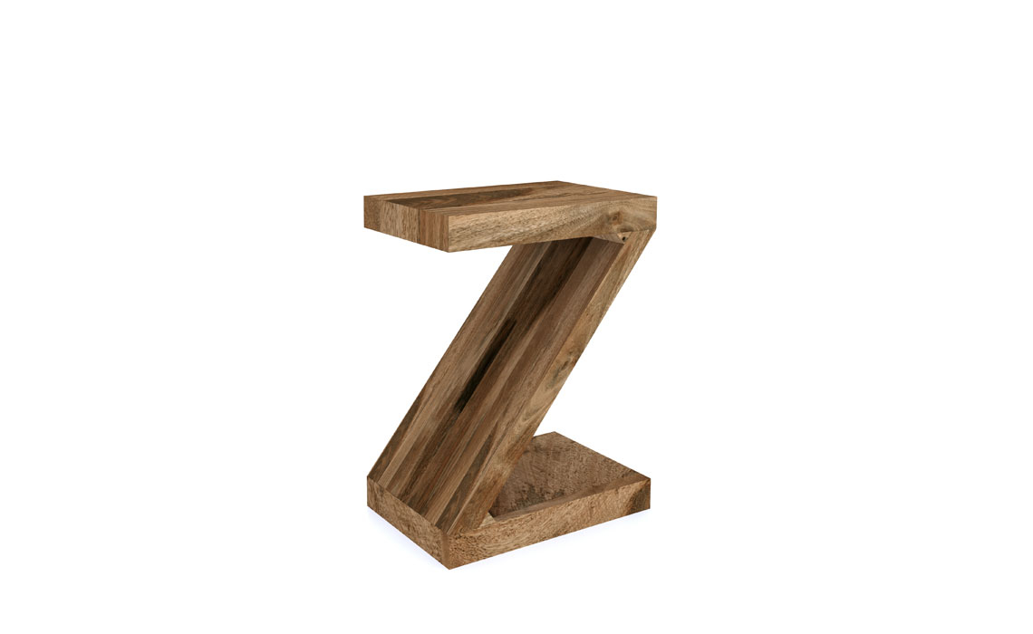 Bali Solid Mango Z-Shaped Shelving Unit