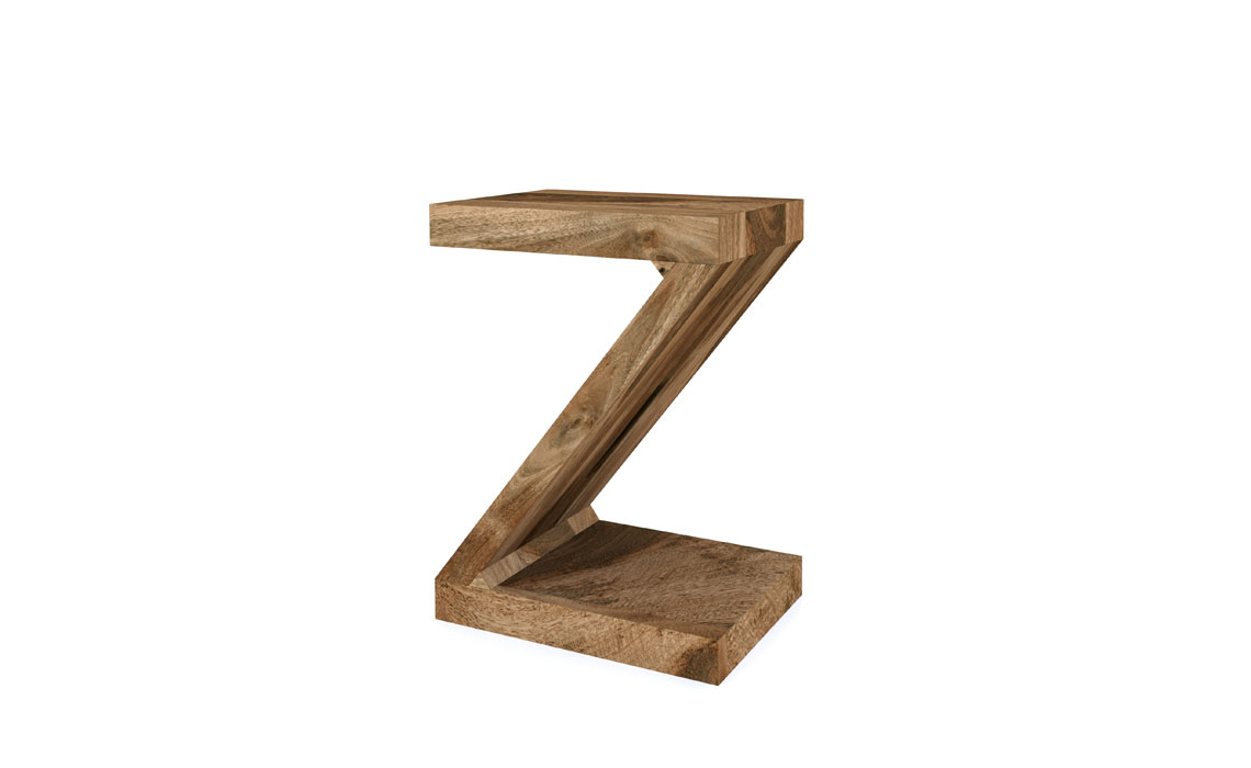 Bali Solid Mango Z-Shaped Shelving Unit