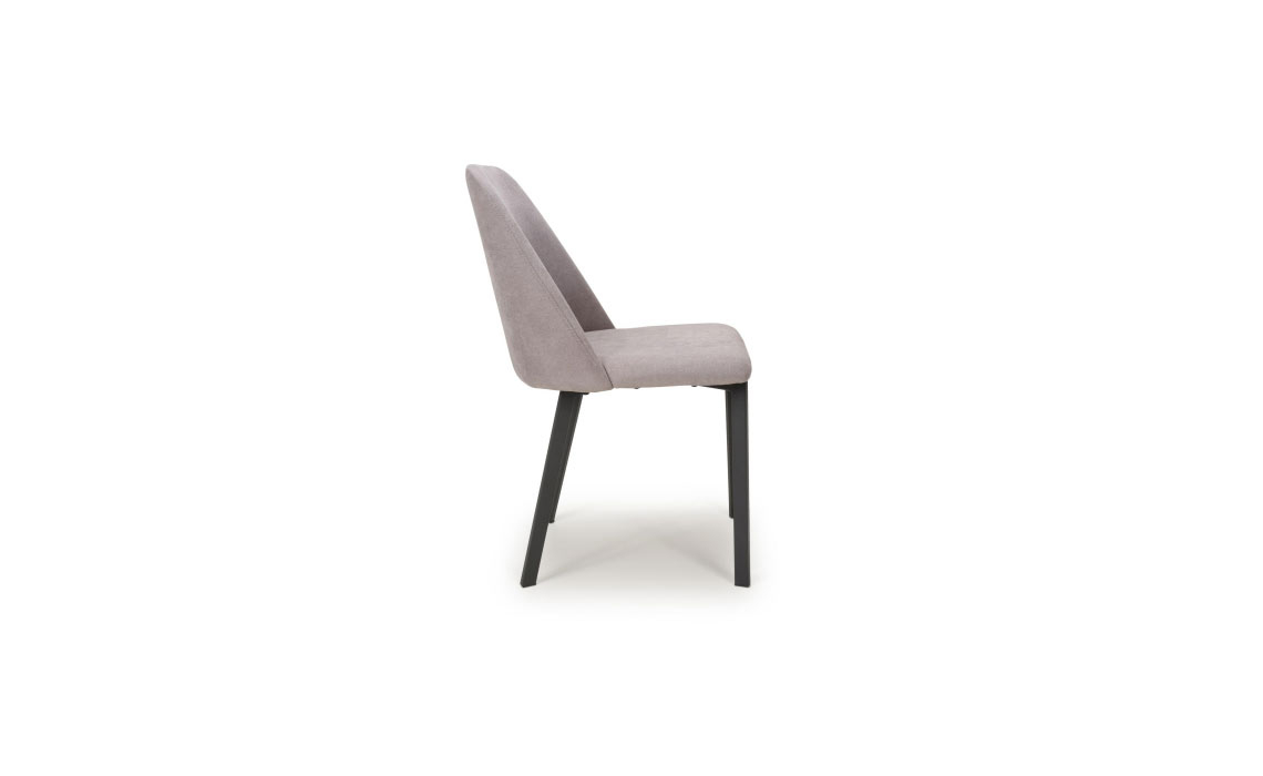 Vanya Linen Effect Light Grey Dining Chair