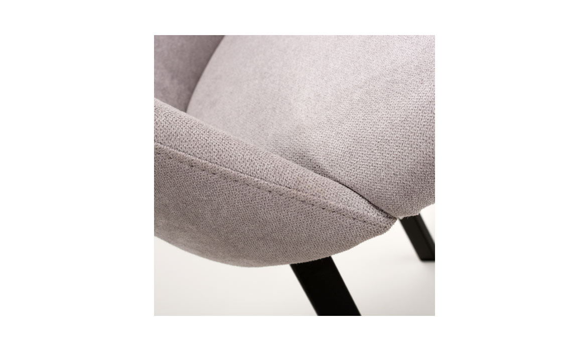 Vanya Linen Effect Light Grey Dining Chair