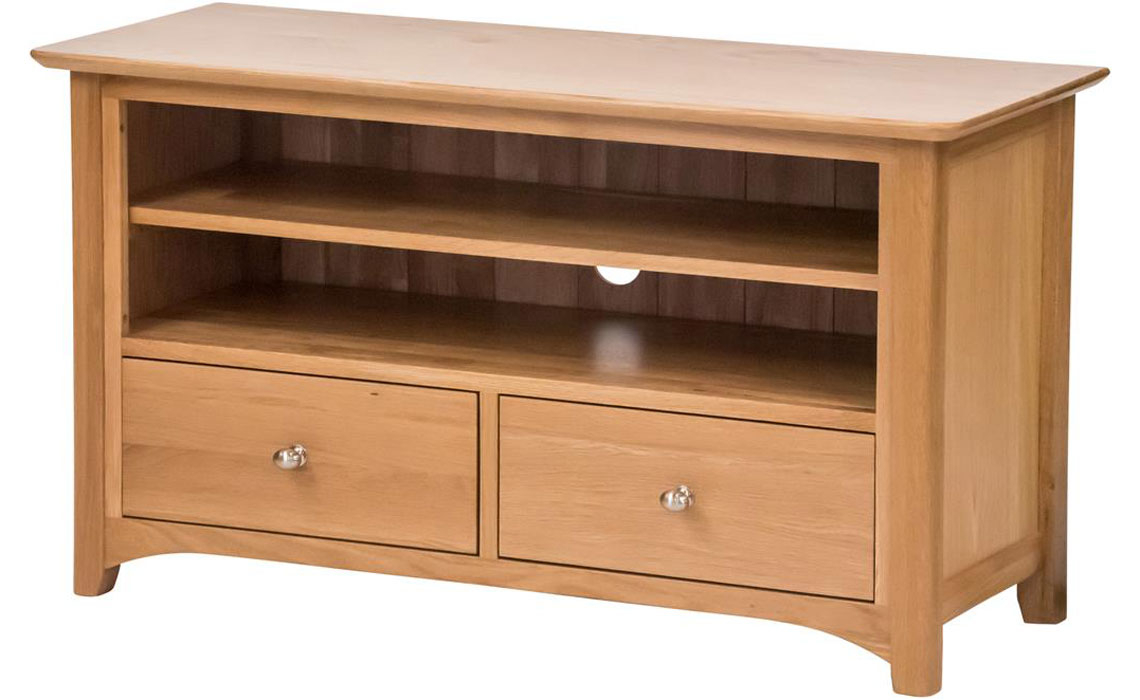 Falkenham Solid Oak TV Unit With Drawers