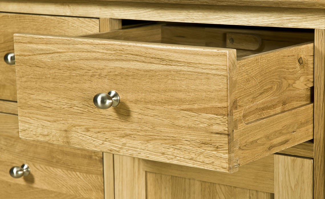 Falkenham Solid Oak 2 Door 5 Drawer Sideboard