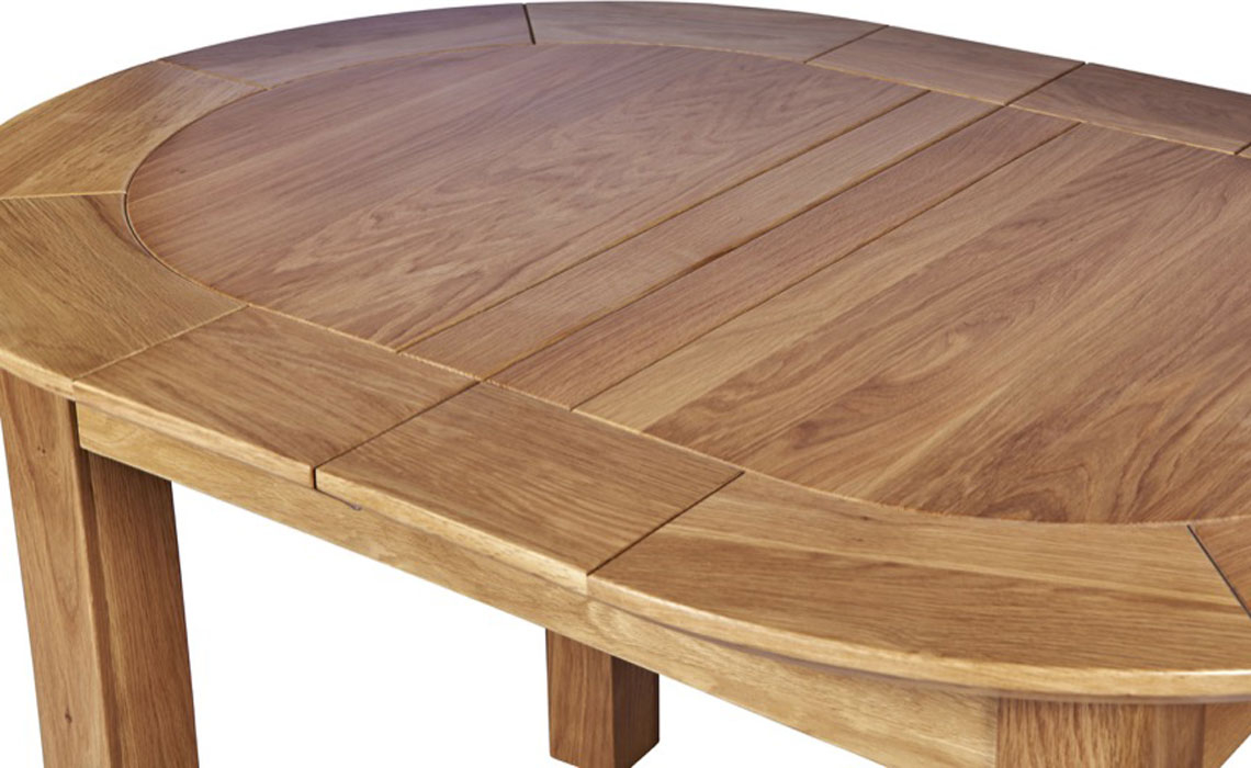 Falkenham Solid Oak 132-167cm D-End Extending Table