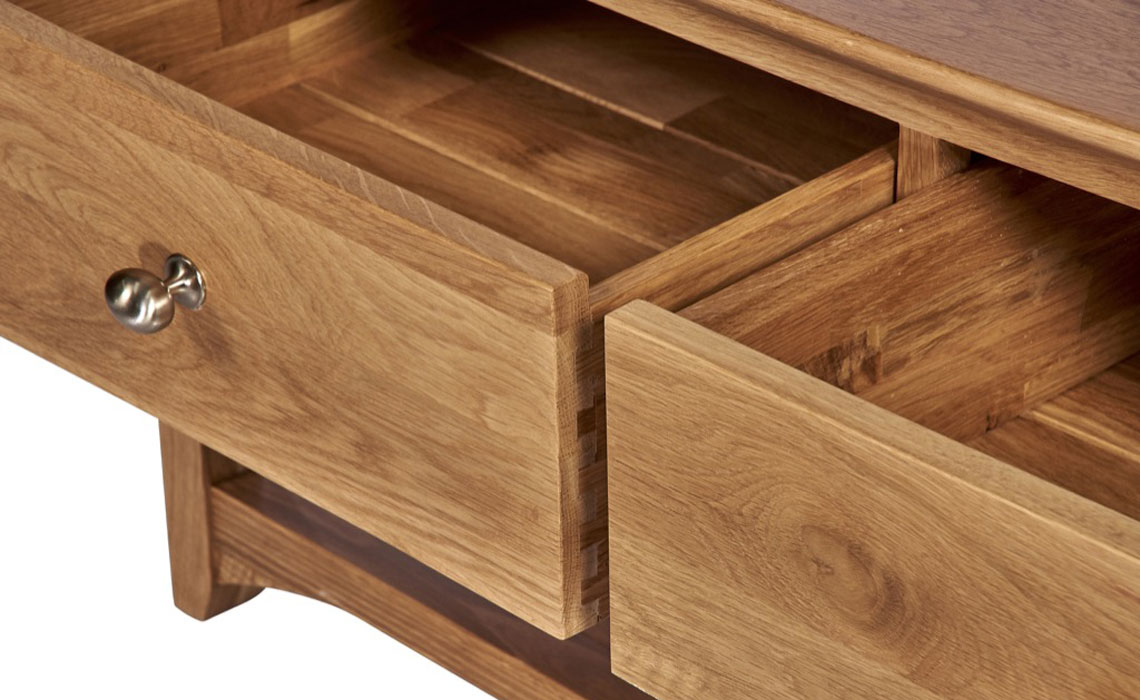 Falkenham Solid Oak Coffee Table With Drawers