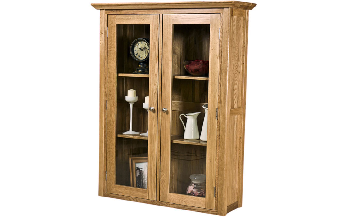 Falkenham Solid Oak Small Glazed Dresser Top