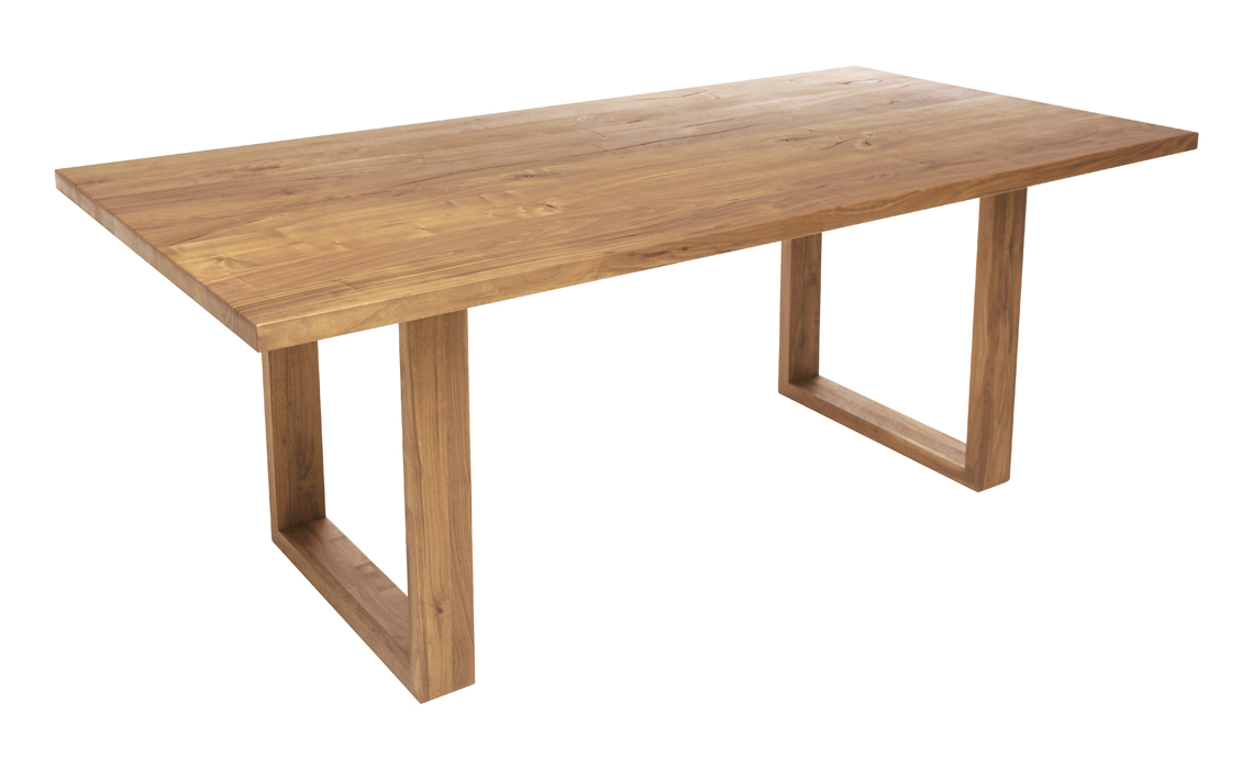 Aurora Oak 240cm Dining Table With U Shaped Leg 