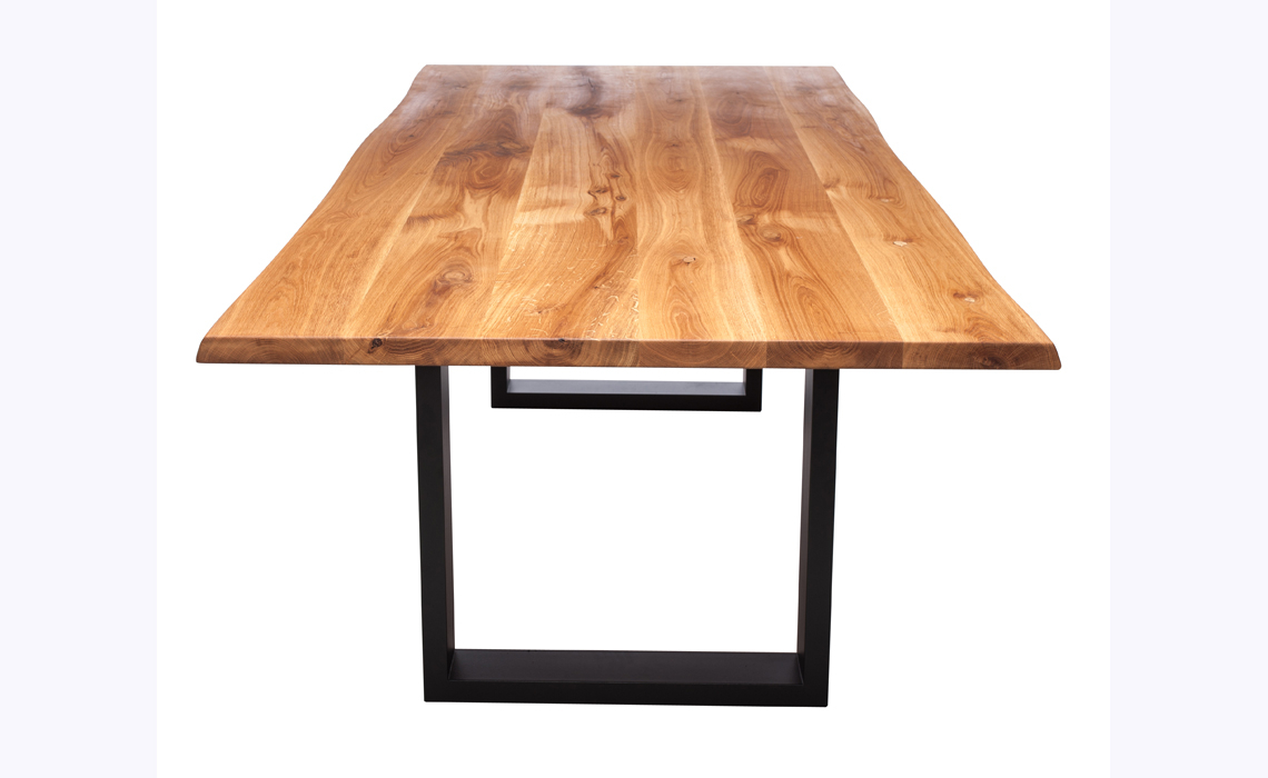 Aurora Oak 240cm Dining Table With U Shaped Leg 