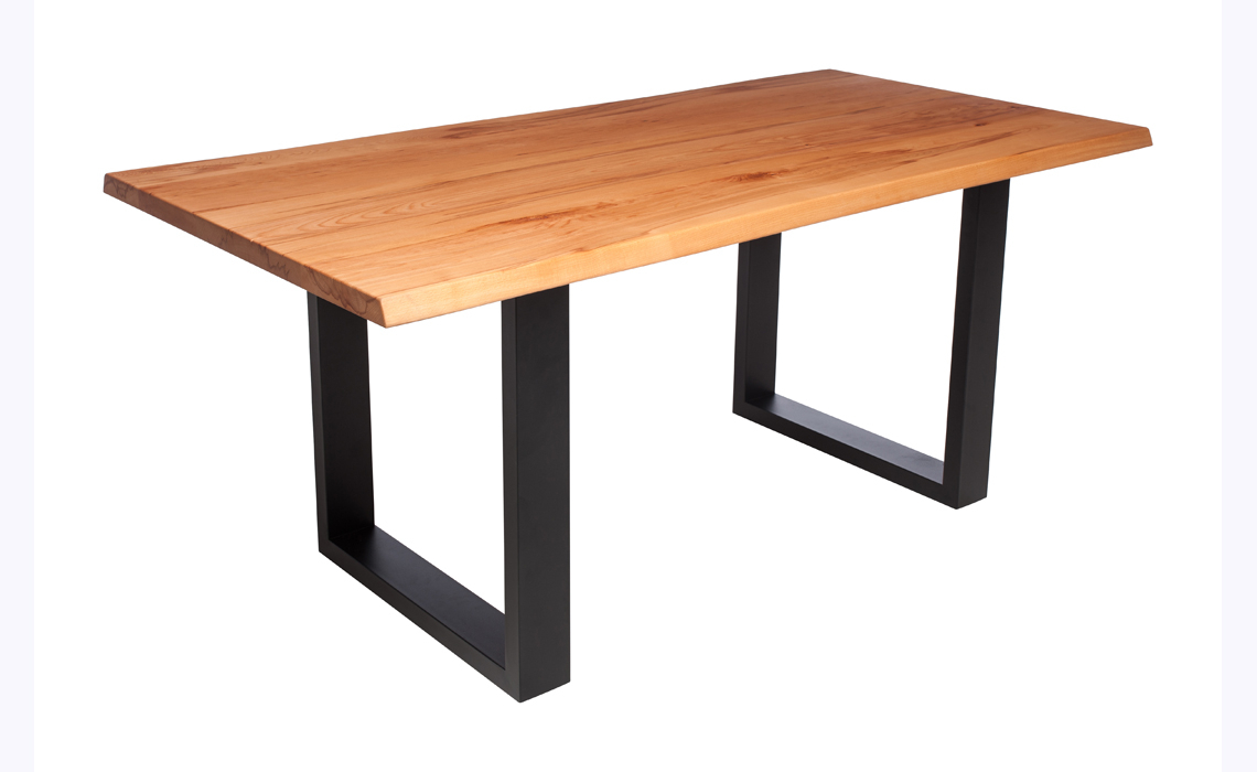 Aurora Oak 160cm Dining Table With U Shaped Leg 