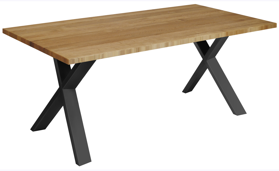Aurora Oak 160cm Dining Table With X-Shaped Leg
