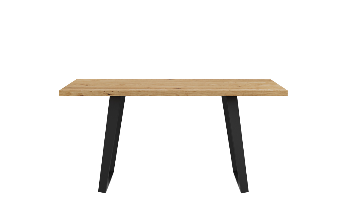 Aurora Oak 140cm Dining Table With Trapeze Leg