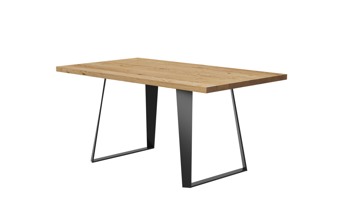 Aurora Oak 180cm Dining Table With Trapeze Leg 