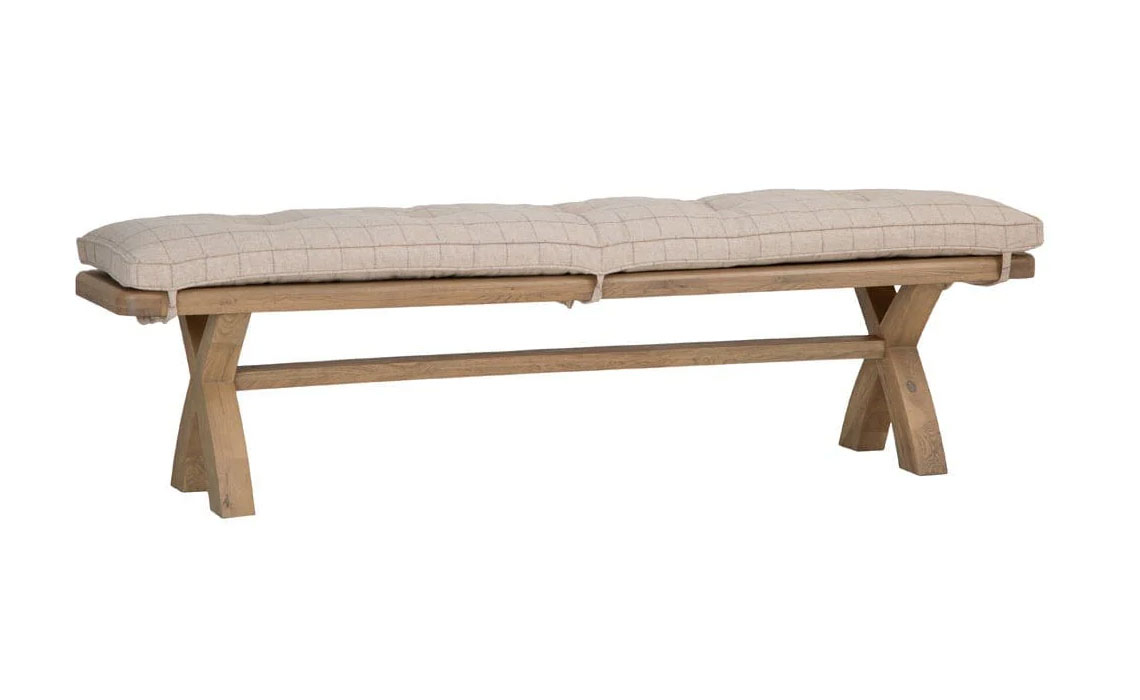 Ambassador 200cm Bench Cushion Grey Check