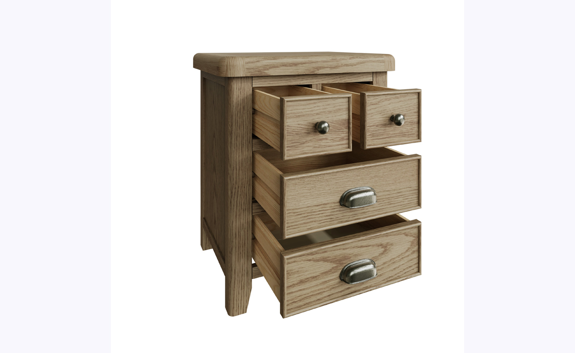 Ambassador Oak Extra Large Bedside Cabinet