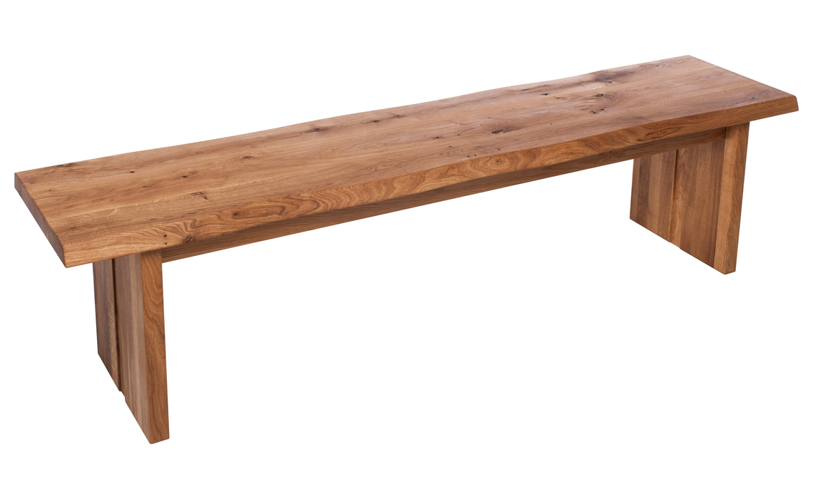 Aurora Oak Bench - Various Sizes Full Wooden Leg