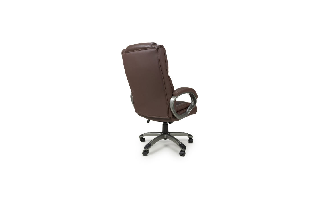 Regent Executive Leather Faced Brown Office Chair