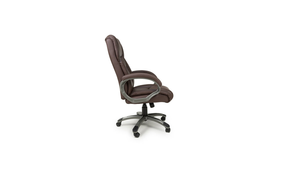 Regent Executive Leather Faced Brown Office Chair