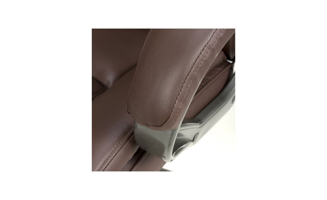 Regent Executive Leather Faced Brown Office Chair