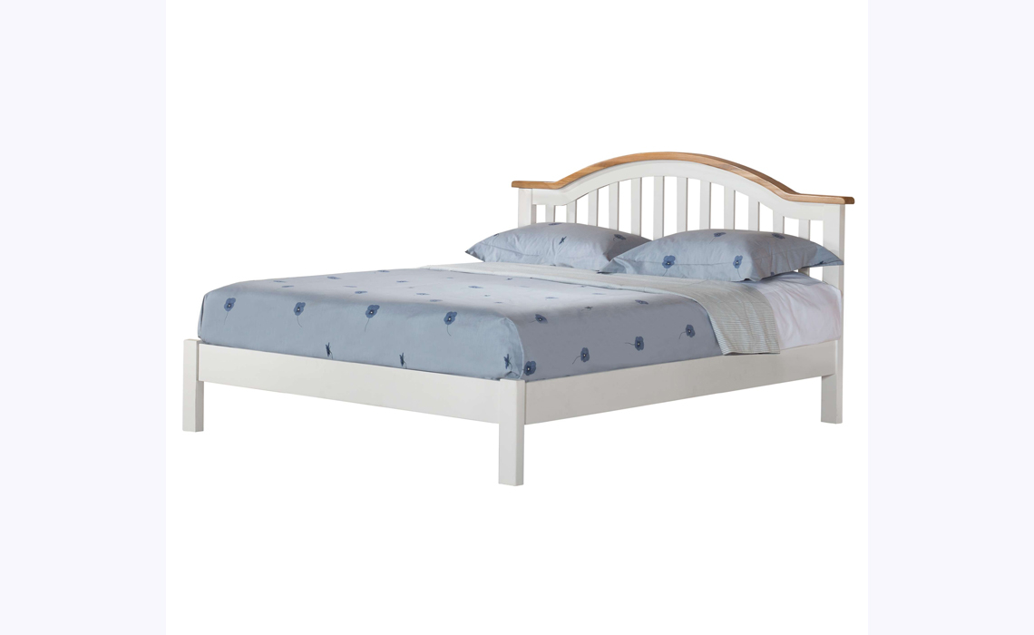 Amersham White Painted Curved Top 4ft6 Double Bed Frame