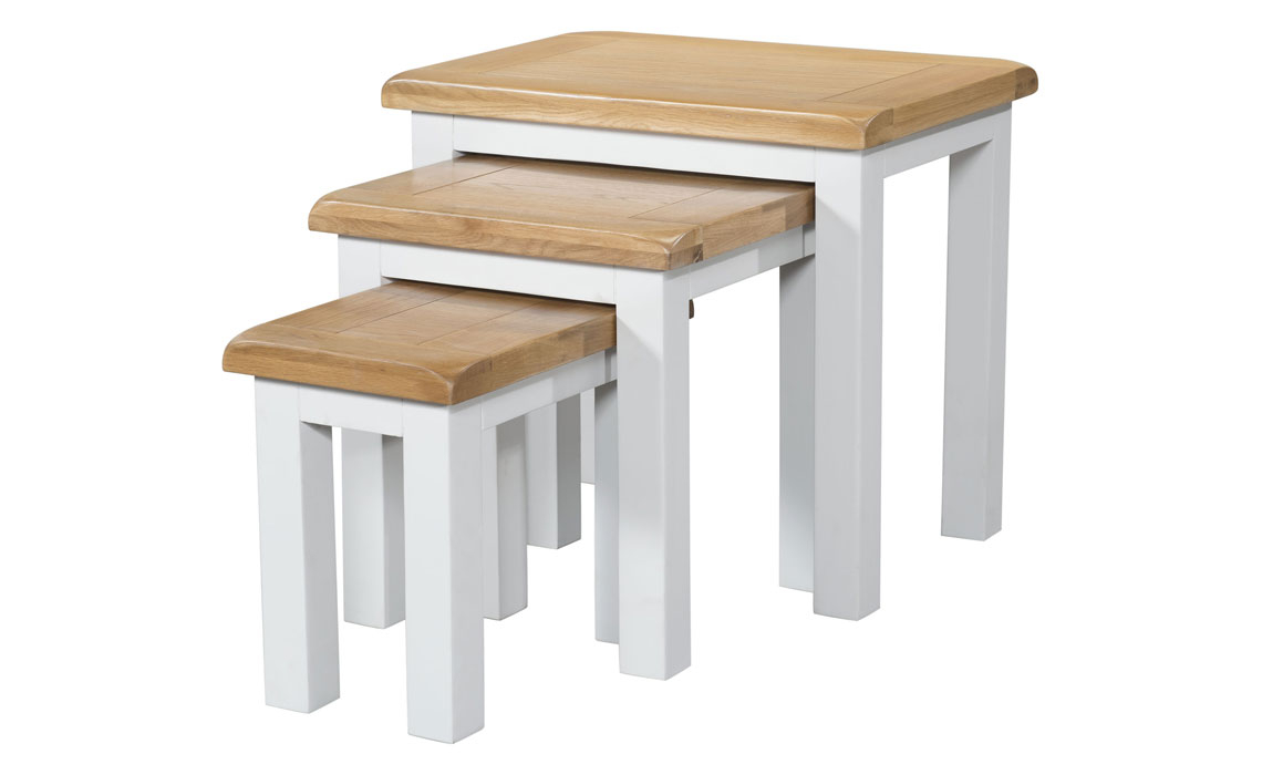 Amersham White Painted Nest Of 3 Tables