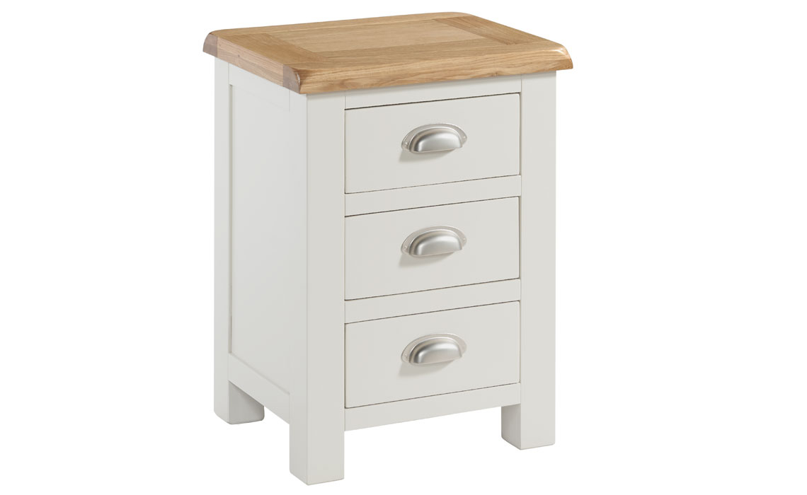 Amersham White Painted 3 Drawer Bedside
